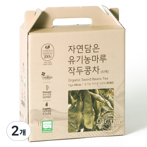 유기농마루 유기농 작두콩차 티백, 1g, 2개, 100개입