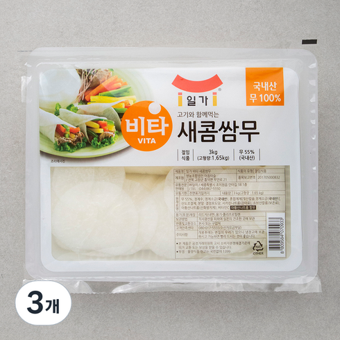 일가 비타 새콤쌈무, 3kg, 3개