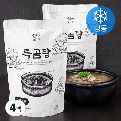 청담미가 한돈 특 고기곰탕 800gX10팩 - 동남집 고기듬뿍 특곰탕 (냉동), 800g, 4팩