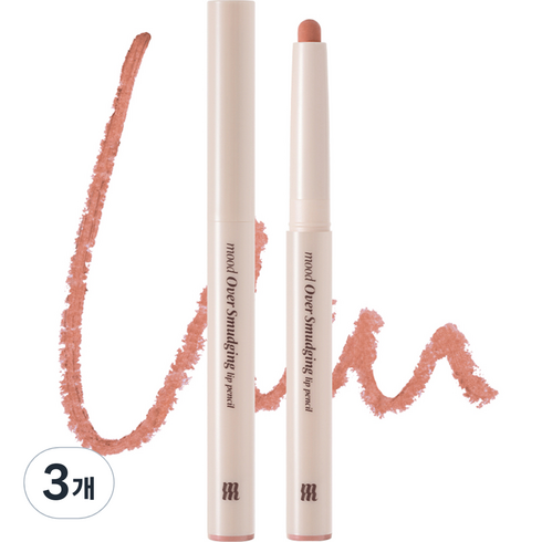 머지 무드 오버 스머징 립 펜슬 0.9g, ML1 텐더 피치, 3개