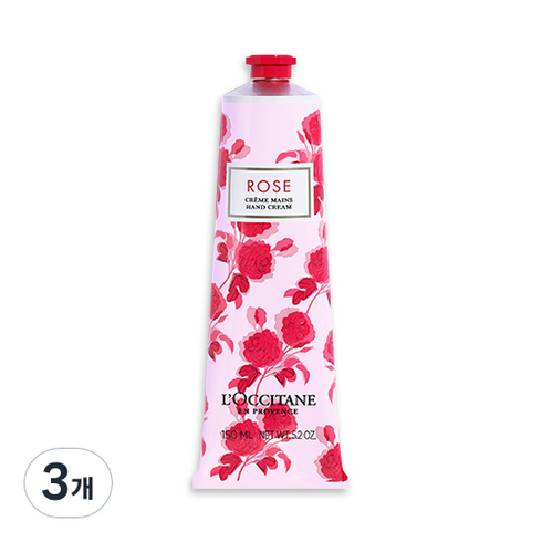록시땅 로즈 핸드 크림, 150ml, 3개