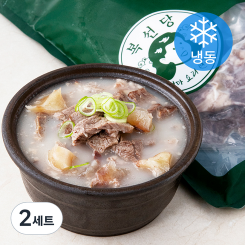 인천공항면세점캉골 - 복선당 규스지 사골 도가니탕 2인분 1160g + 소스 20g x 2p 세트 (냉동), 2세트