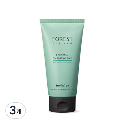 이니스프리 포레스트 포맨 쉐이빙 & 클렌징 폼, 150g, 3개