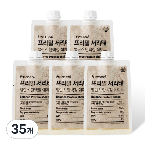 프리밀 서리태 밸런스 단백질 쉐이크, 40g, 35개
