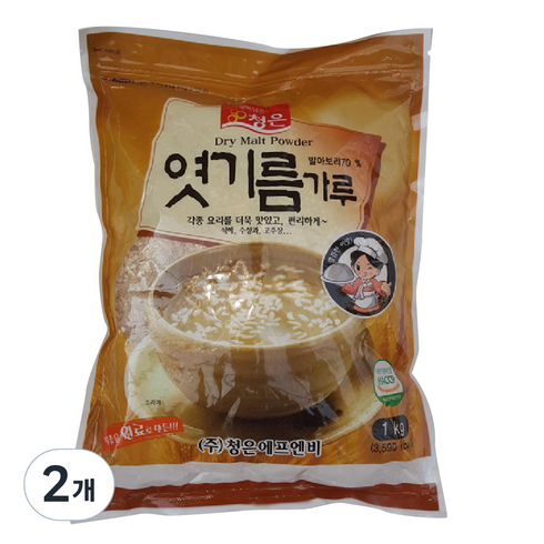 청은 엿기름가루 혼합, 1kg, 2개