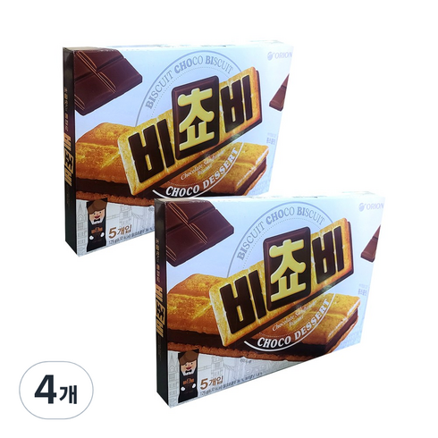 오리온 오리온비쵸비 통초콜릿비스킷, 125g, 4개