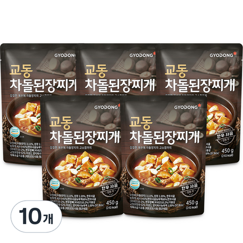 교동식품 차돌 된장찌개, 450g, 10개