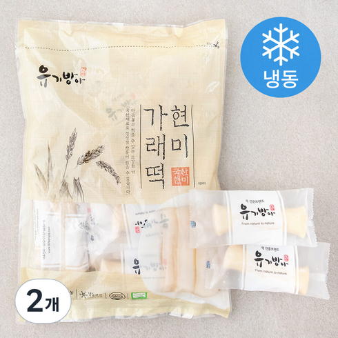 현미가래떡 - 유기방아 현미가래떡 (냉동), 1kg, 2개