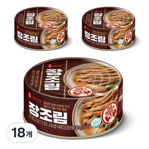 장조림 - 롯데푸드 장조림 통조림, 80g, 18개