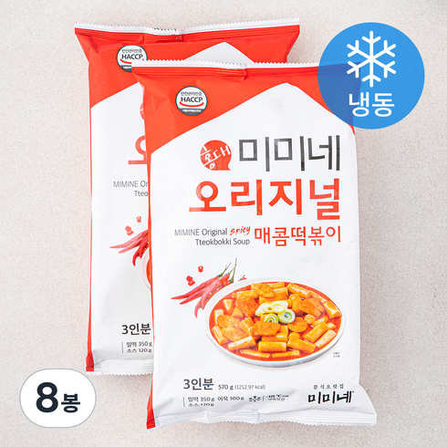 미미네 오리지널 매콤 떡볶이 (냉동), 570g, 8봉