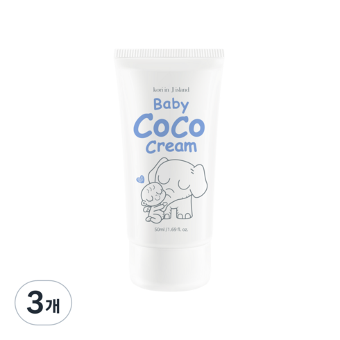 코리인제이아일랜드 베이비 코코크림, 50ml, 3개