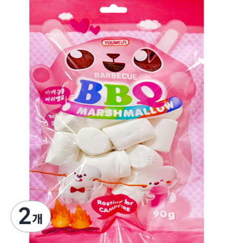 BBQ 바베큐용 머쉬멜로, 90g, 2개