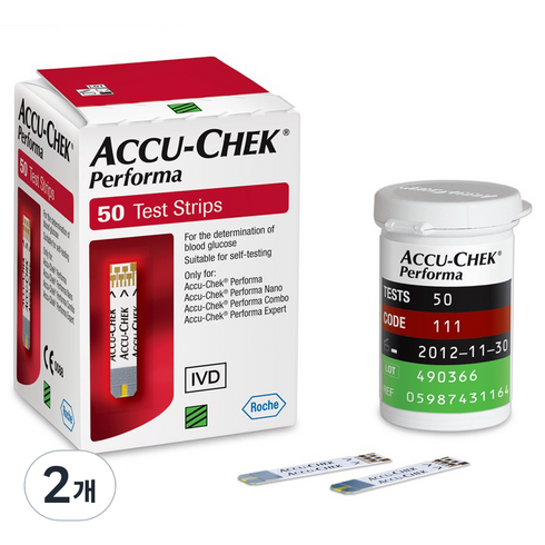 accu-chek - 아큐첵 퍼포마 혈당시험지, 50개입, 2개