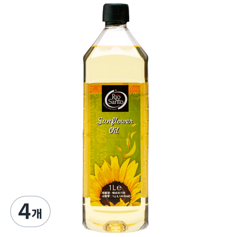 리오산토 해바라기유, 1L, 4개