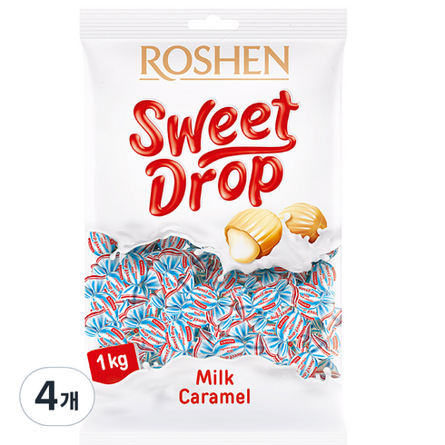 ROSHEN 스윗 드롭 캔디, 1kg, 4개