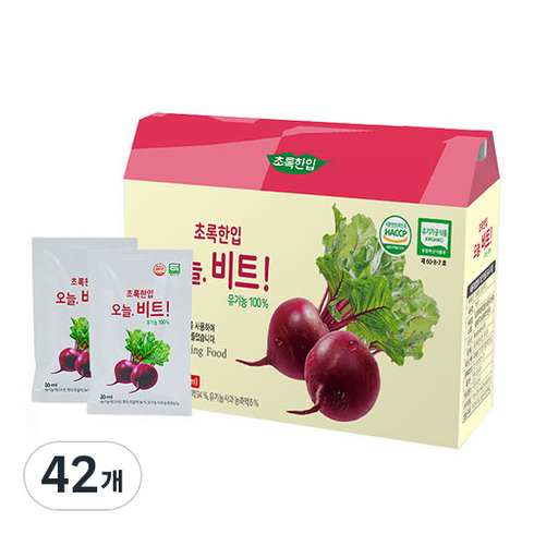 초록한입 오늘 비트 건강즙, 42개, 80ml