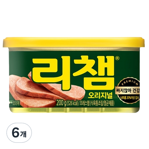 리챔 오리지널 햄통조림, 200g, 6개