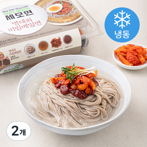 세모면 명태회 비빔메밀면 2인분 (냉동), 1020g, 2개