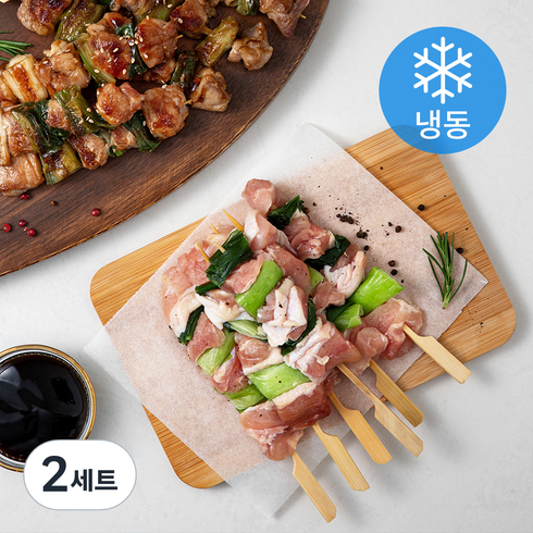 캠핑닭꼬치 - 플레잇 국내산 파닭꼬치 50g x 12p + 숯불데리양념소스 150g 세트 (냉동), 600g, 2세트