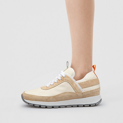 쿨하스 양가죽 콤비 레더라인 스니커즈