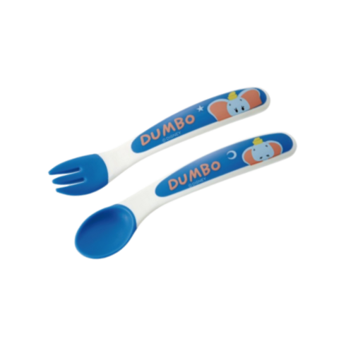 스케이터 제이미로프트 베이비 스푼 + 포크 세트, 덤보 푸치프렌즈, 1세트