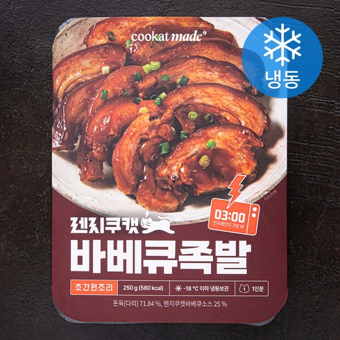 쿠캣우족찜 - 쿠캣 렌지쿠캣 바베큐족발 (냉동), 250g, 1개