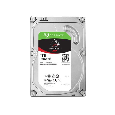 씨게이트 IronWolf NAS용 HDD, 4TB, ST4000VN006