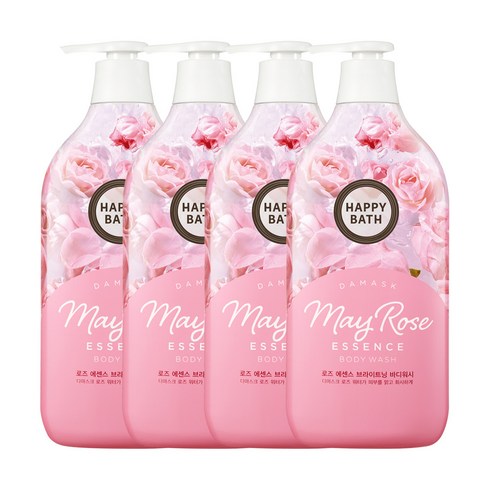 해피바스 로즈 에센스 바디워시, 900g, 4개