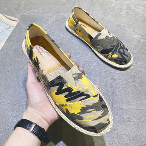 남성용 간편한 페인트 트임 단화