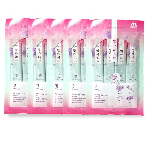 마이베프 반려동물 짜먹이는 별자리스틱 간식 칠면조 15g x 4p, 5개, 간건강