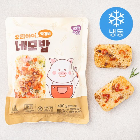 또또맘 우리아이 네모밥 떡갈비 5개입 (냉동), 400g, 1개