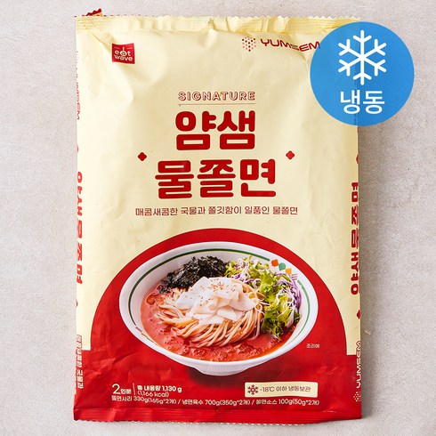 정직한밥상새콤달콤쫄면 - 얌샘 물쫄면 2인분 (냉동), 1.13kg, 1개