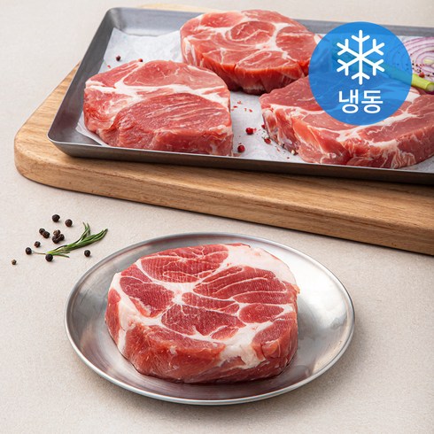 떡목살 - 푸드장 숯불용 돼지 통목살 (냉동), 1kg, 1개