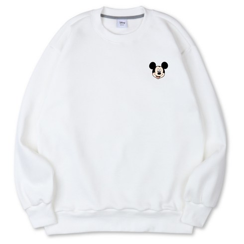 벤힛 디즈니 미키마우스 자수 특양면 오버핏 빅사이즈 맨투맨 DNMKOM1308F