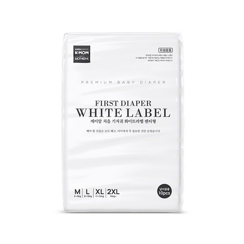 케이맘 화이트라벨 팬티기저귀 2XL 14kg, 10개