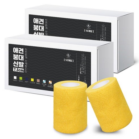 딩동펫 자가접착 강아지 붕대신발 24p, 옐로우