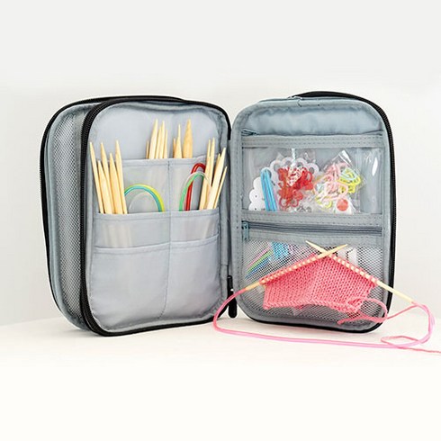 YIWU 대바늘 도구 파우치 세트, 1세트