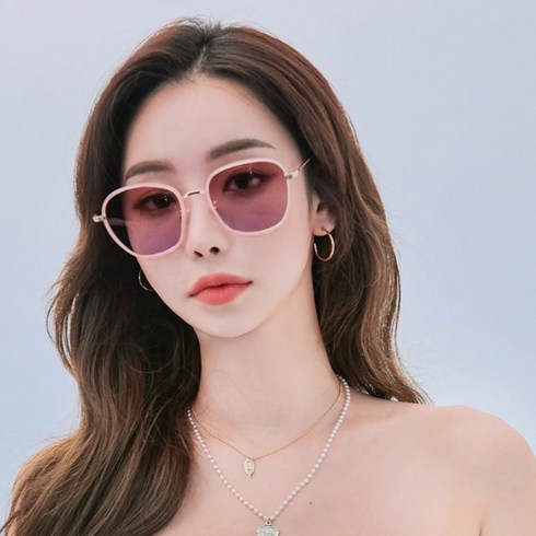멜라크메 남여공용 편광 빅 오버 스퀘어 핑크 선글라스
