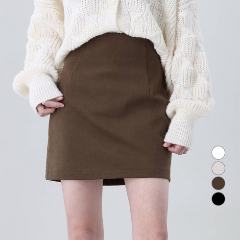 2023년 가성비 최고 모직스커트 - 어썸어라운드 여성용 기모 H라인 미니 스커트