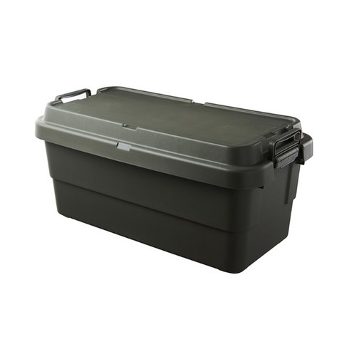 코끼리캠핑 아웃도어 트렁크 카고 수납 보관 박스 70L CKA-7839, 아미그린, 1단