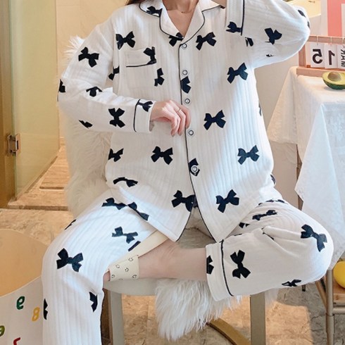 춘추 임산부 파자마 상하의 세트