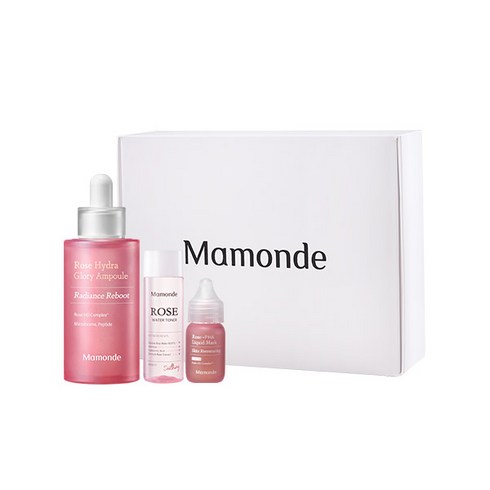 마몽드 로즈 하이드라 글로리 앰플 50ml + 로즈워터 토너 25ml + 로즈 PHA 리퀴드 마스크 15ml 세트, 1세트