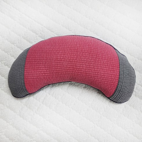 사랑예감 논슬립 반달 바이오칩 베개, 분홍색, 1개