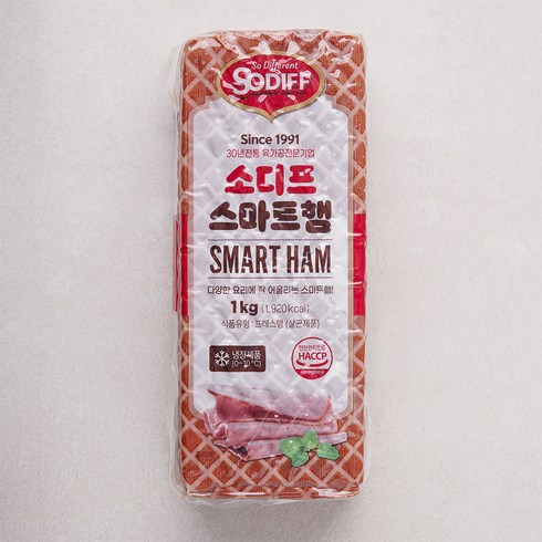 스모크햄1kg - 소디프 스마트햄, 1kg, 1개