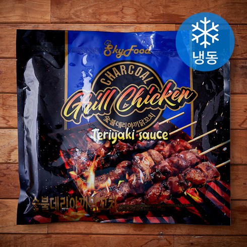 노브랜드 닭꼬치 - 스카이푸드 숯불 데리야끼 닭꼬치 (냉동), 400g, 1개