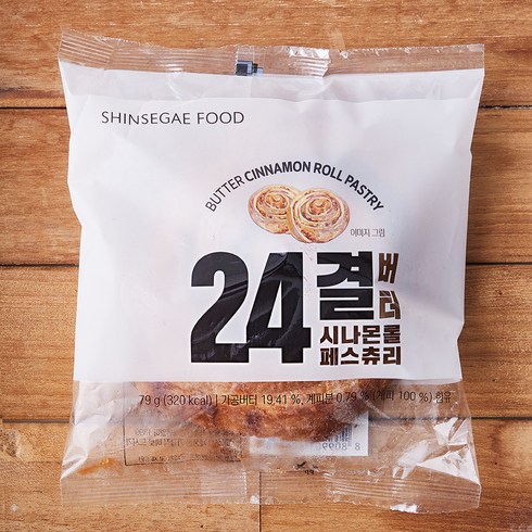 프프프베이커리 - 신세계푸드 24결 버터 시나몬롤 페스츄리, 79g, 1개