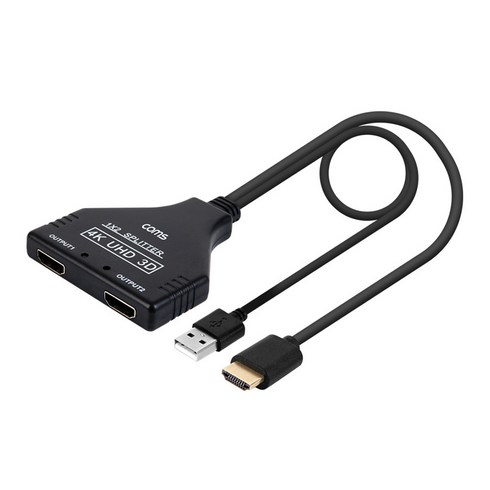 4K UHD HDMI 1대2 분배기 IF852, 혼합색상, 1개