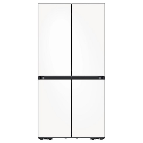 삼성전자 비스포크 4도어 냉장고 글라스 키친핏 615L 방문설치, 새틴 화이트, RF60C9013W6
