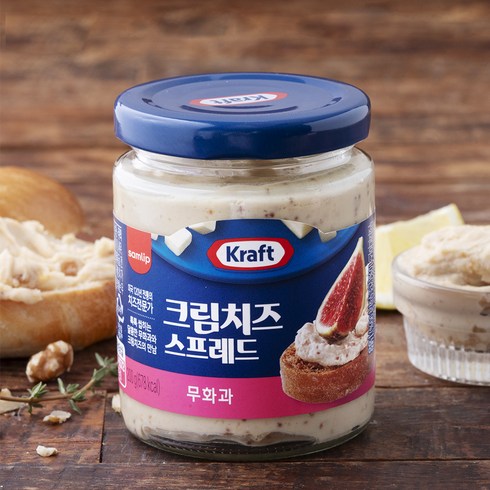 무화과크림치즈 - 크래프트 크림치즈 스프레드 무화과, 200g, 1개