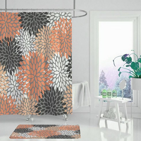 컬러풀패턴 샤워커튼 TYPE8 180 x 200 cm, 1개